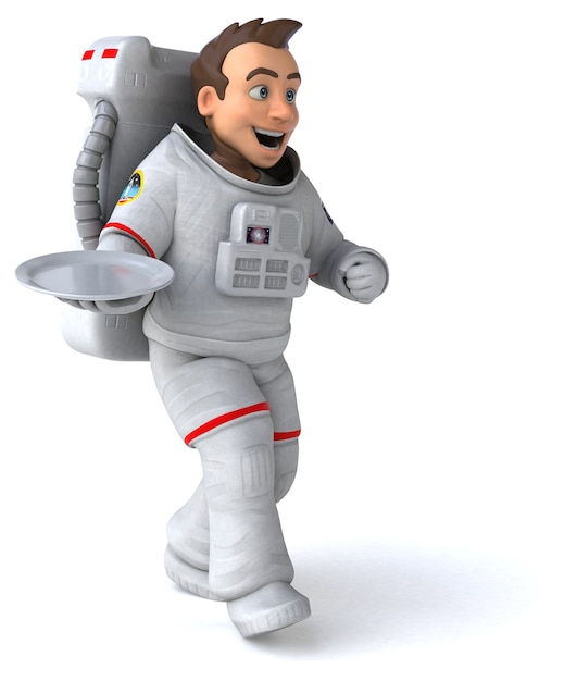 Zabawna ilustracja astronauta