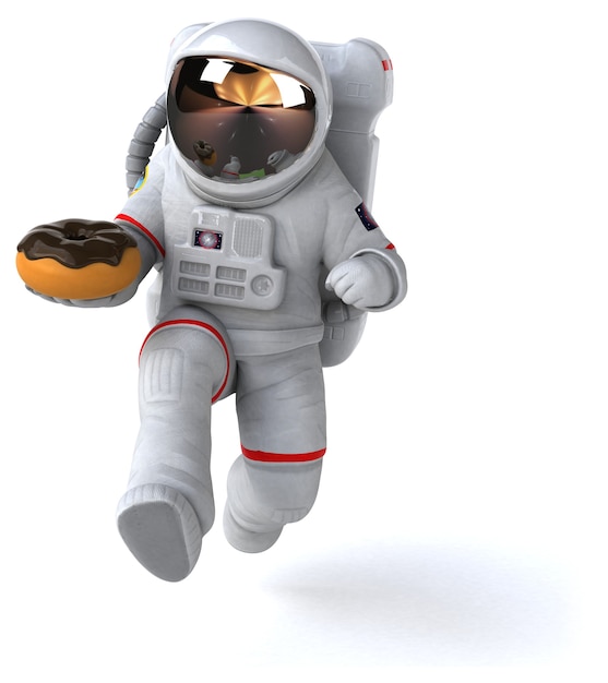 Zabawna ilustracja astronauta