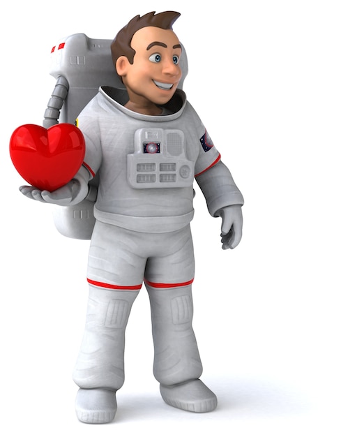 Zabawna Ilustracja Astronauta