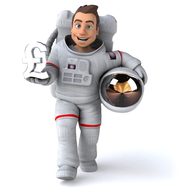 Zabawna ilustracja astronauta