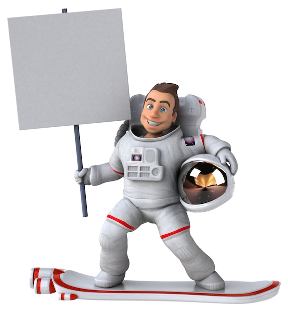 Zabawna Ilustracja Astronauta