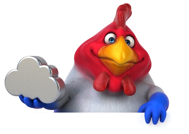 Zabawna ilustracja kurczaka