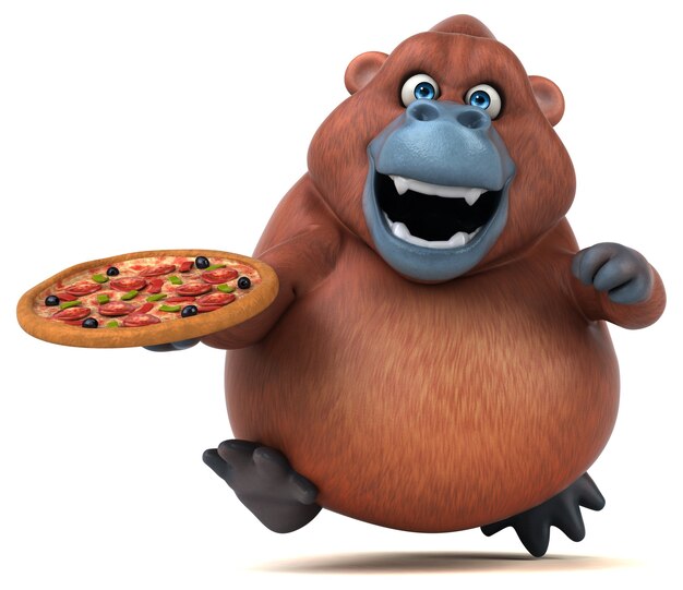 Zabawna ilustracja orangutana