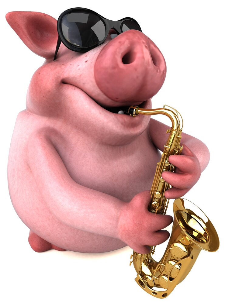Zdjęcie zabawna świnia - ilustracja 3d