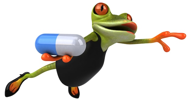 Zabawna żaba - ilustracja 3D