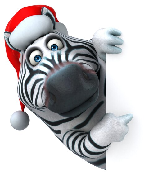 Zabawna zebra - ilustracja 3D