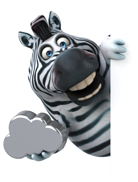 Zabawna zebra - ilustracja 3D