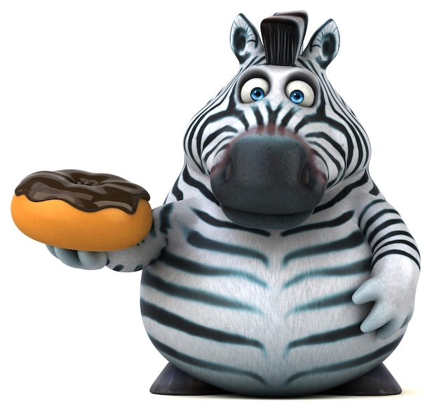 Zdjęcie zabawna zebra - ilustracja 3d