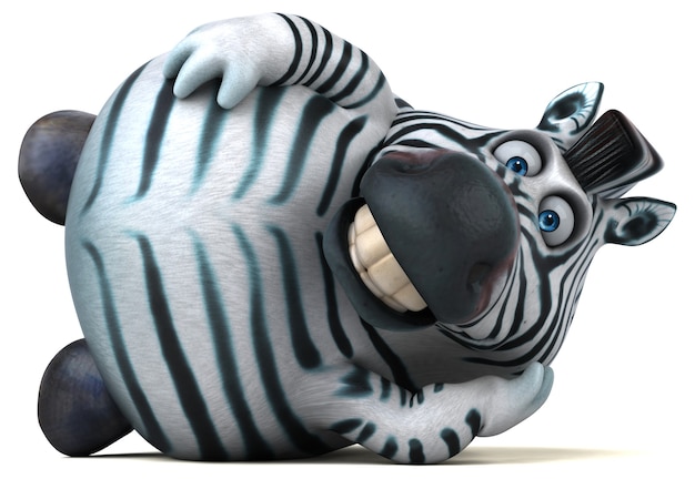 Zdjęcie zabawna zebra - ilustracja 3d