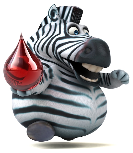 Zabawna zebra - ilustracja 3D