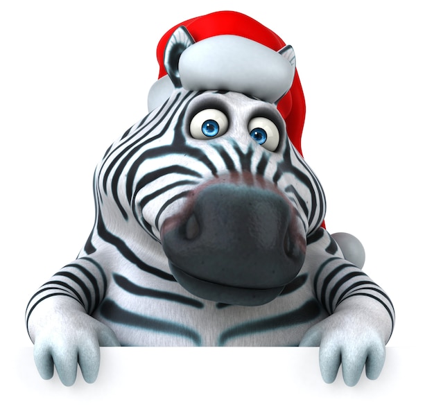 Zabawna zebra - ilustracja 3D