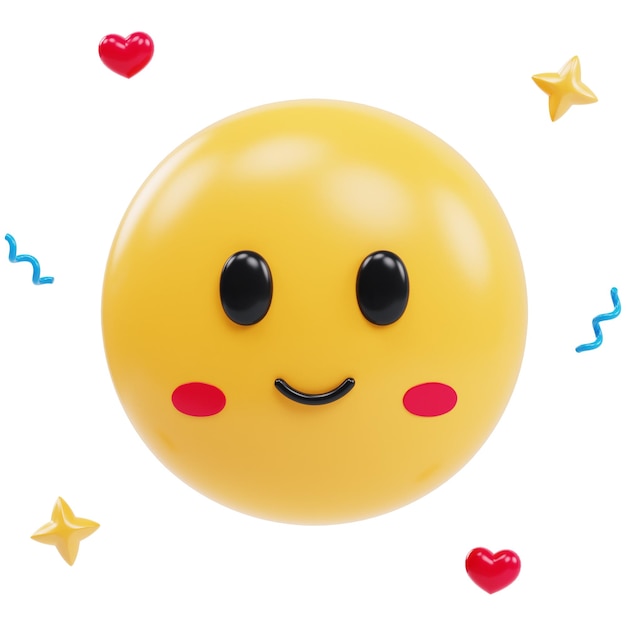Zabawne emoji 3D Ilustracja ikony
