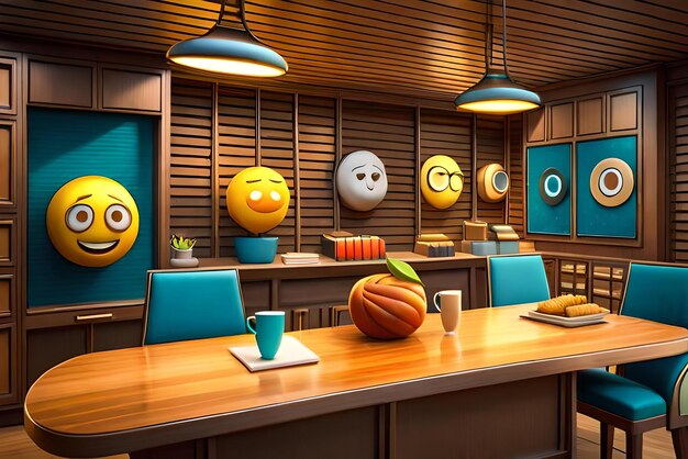 Zdjęcie zabawne emoji koncepcja 3d ilustracja stylesad emoji szczęśliwe emoji