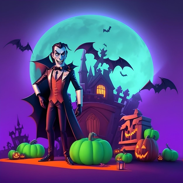 Zabawne ilustracje halloween