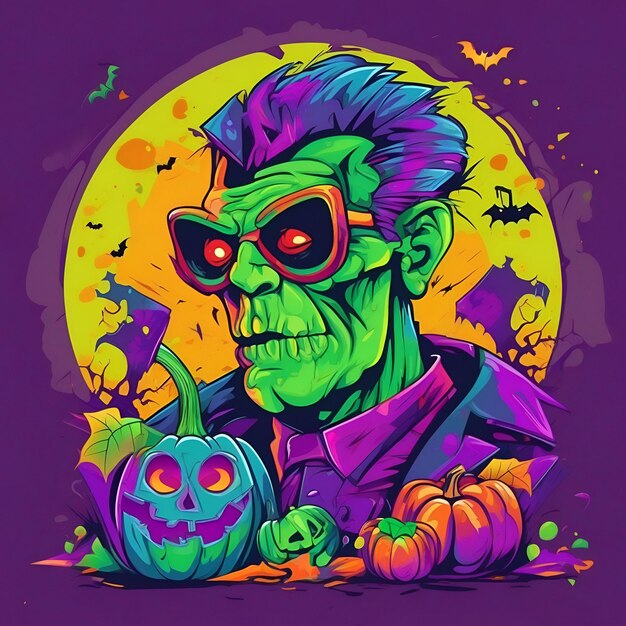 Zabawne ilustracje halloween