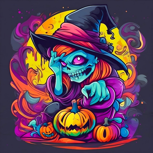 Zabawne ilustracje halloween