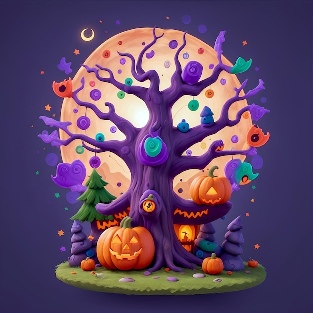 Zabawne ilustracje halloween