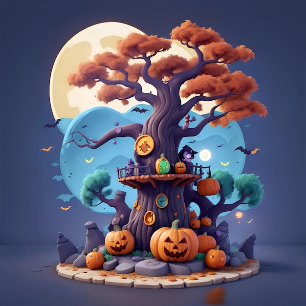 Zabawne ilustracje halloween