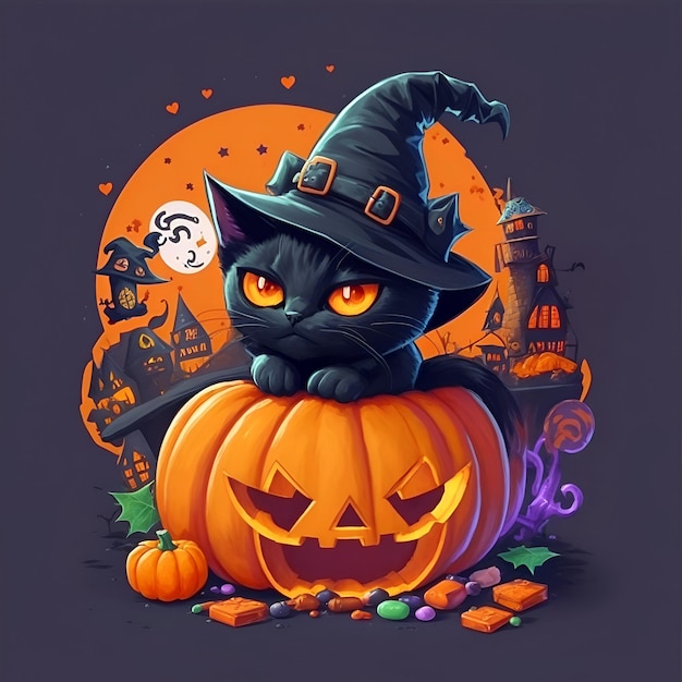 Zabawne ilustracje halloween