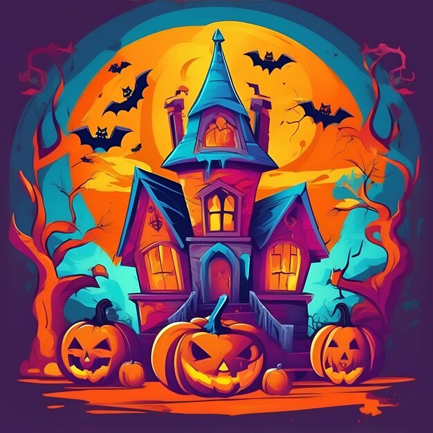 Zabawne ilustracje halloween