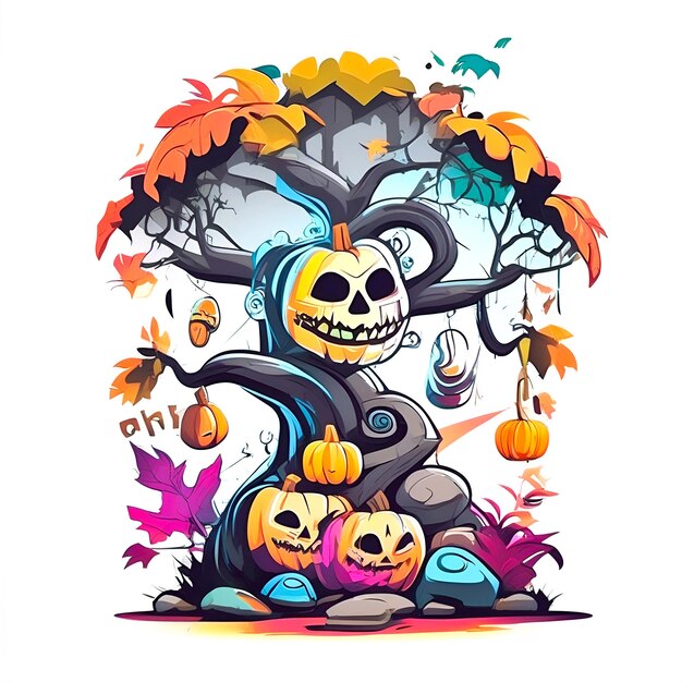 Zabawne ilustracje halloween