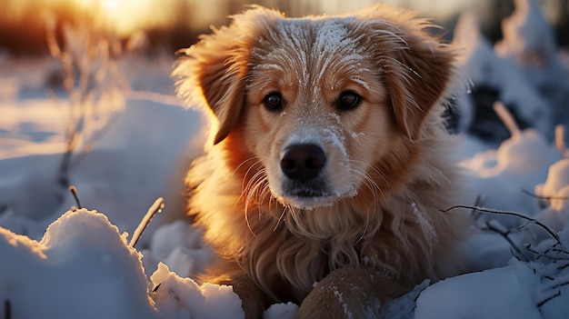 Zabawne łapy uroczy młody szczeniak Golden Retriever w świetle słońca