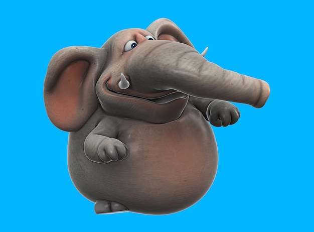 Zabawny 3D animowany taniec słonia
