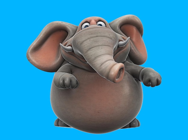 Zabawny 3D animowany taniec słonia