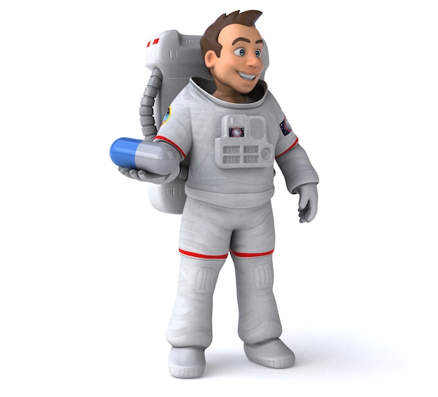 Zabawny Astronauta - Ilustracja 3d