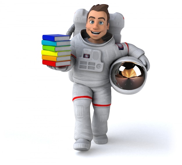 Zabawny astronauta - ilustracja 3D