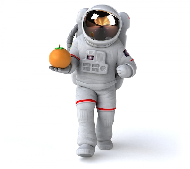 Zabawny astronauta - ilustracja 3D