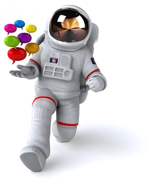 Zabawny Astronauta - Ilustracja 3d