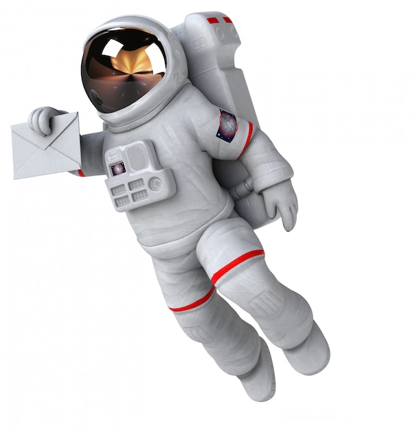 Zdjęcie zabawny astronauta - ilustracja 3d