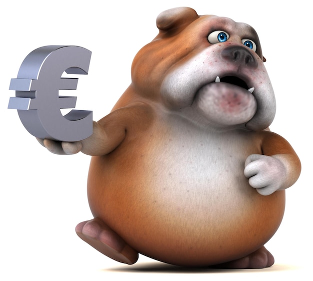 Zabawny buldog - ilustracja 3D