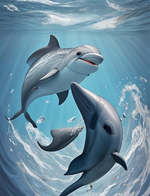 Zabawny delfin fis