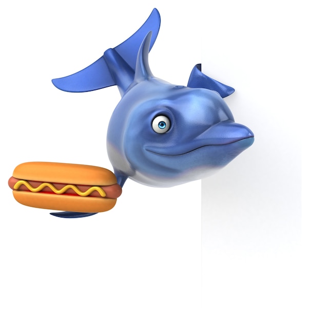 Zabawny Delfin - Ilustracja 3d