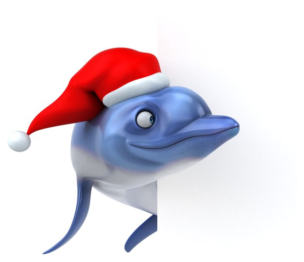 Zabawny delfin - ilustracja 3D