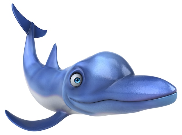 Zabawny delfin - ilustracja 3D