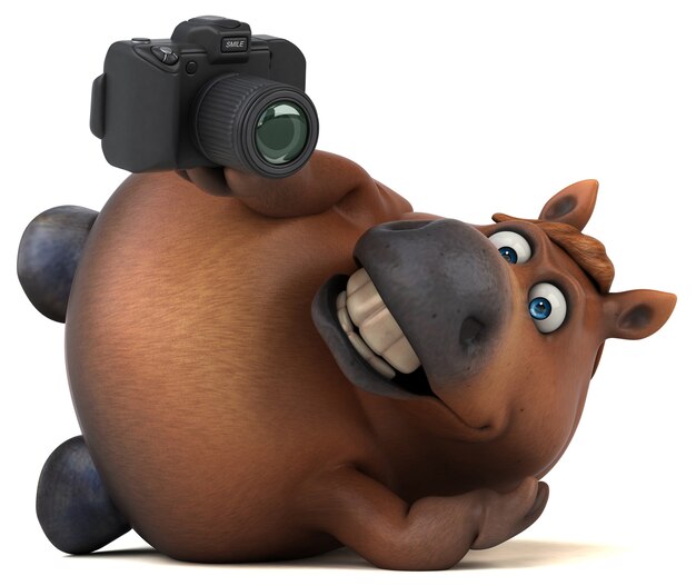 Zabawny koń - ilustracja 3D
