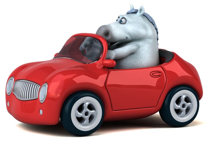 Zdjęcie zabawny koń - ilustracja 3d