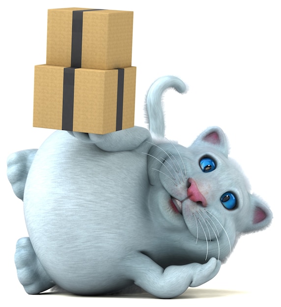 Zabawny kot - ilustracja 3D
