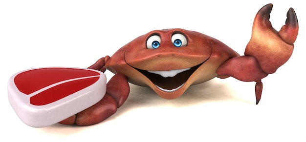 Zabawny krab - ilustracja 3D