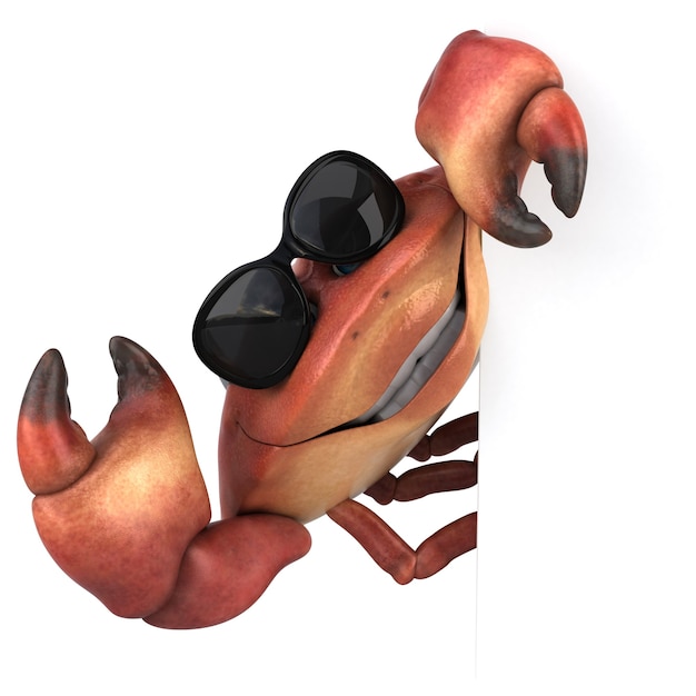 Zabawny krab - ilustracja 3D