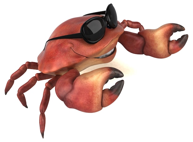 Zabawny krab - ilustracja 3D