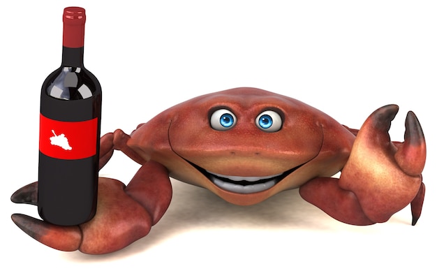 Zabawny krab - ilustracja 3D