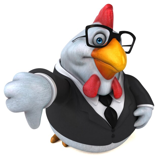 Zabawny kurczak - ilustracja 3D