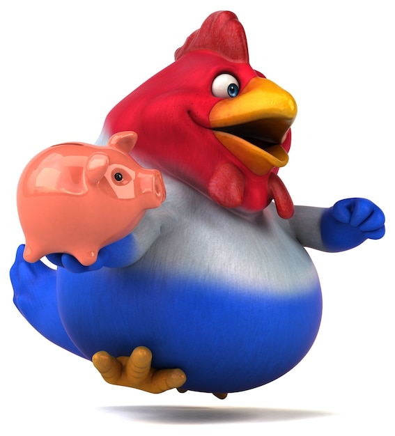 Zabawny kurczak - ilustracja 3D