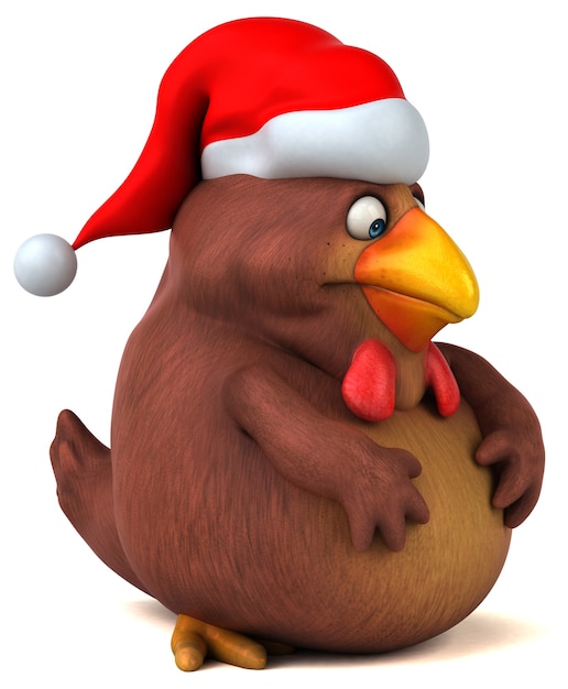 Zabawny kurczak - ilustracja 3D