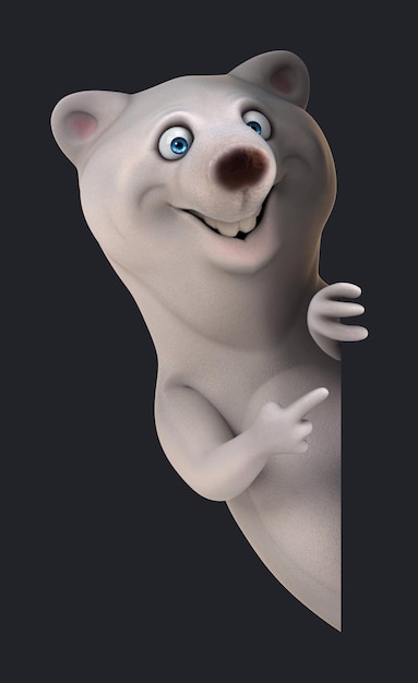 Zabawny niedźwiedź z kreskówek 3D