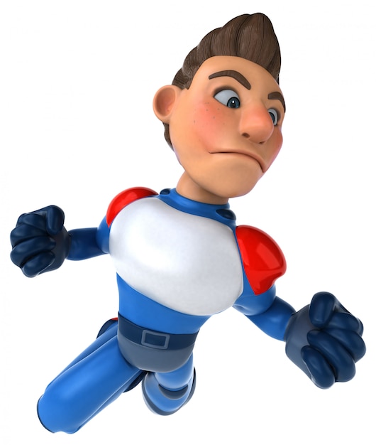 Zabawny nowoczesny superbohater - postać 3D
